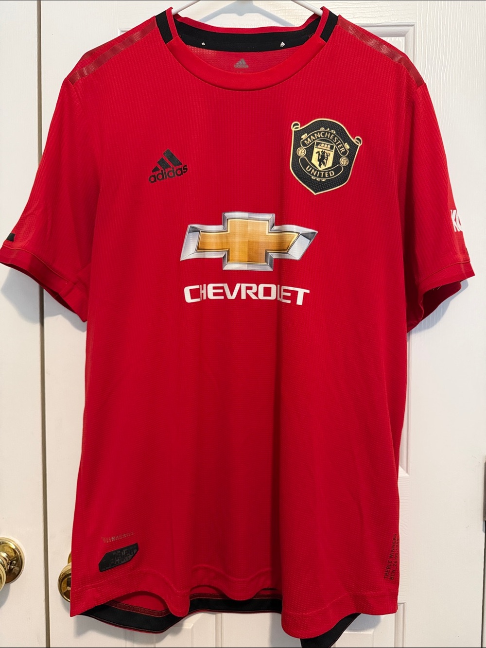 adidas Red Manchester United Rashford Men’s Short-Sleeve Soccer Jersey